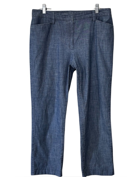 Lands' End Pants - Lands’ End Mid Rise Slim leg 100% cotton flat front pants. Women’s 10